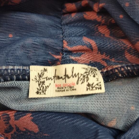 Free People Intimately Free Under it All Printed Mesh Bodysuit M - Picture 4 of 8